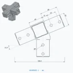 okifix 4040MA05-1 ölçülü teknik çizim (mm)