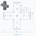 okifix 4040MD04-1 ölçülü teknik çizim (mm)