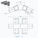okifix 4040MR06-1 ölçülü teknik çizim (mm)
