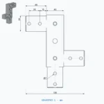 okifix 4040SP03-1 ölçülü teknik çizim (mm)