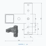 okifix 4040SP04-2 ölçülü teknik çizim (mm)
