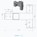 okifix 4040SP05-1 ölçülü teknik çizim (mm)