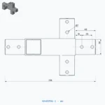 okifix 4040SP06-1 ölçülü teknik çizim (mm)