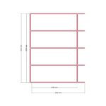 330 x 220 Balkon Kapama V2 — Üst Görünüş (Plan), ölçülü teknik çizim