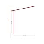 203 * 335 Balkon Kapama — Ön Görünüş, ölçülü teknik çizim