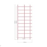 220 x 550 Sundurma — Üst Görünüş (Plan), ölçülü teknik çizim