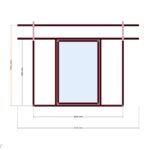 150 x 200 x 150 Kümes — Sağ Yan Görünüş, ölçülü teknik çizim