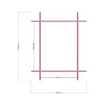 150 x 200 x 150 Kümes — Üst Görünüş (Plan), ölçülü teknik çizim