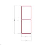 74 x 204 x 74 Çalışma Tezgahı — Üst Görünüş (Plan), ölçülü teknik çizim