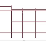 205 x 405 Gölgelik — Ön Görünüş, ölçülü teknik çizim