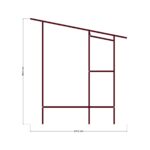 205 x 405 Gölgelik — Sağ Yan Görünüş, ölçülü teknik çizim
