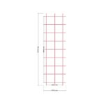 Long Cabin V3 — Üst Görünüş (Plan), ölçülü teknik çizim