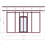 150 x 250 Kümes — Sağ Yan Görünüş, ölçülü teknik çizim