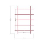 150 x 250 Kümes — Üst Görünüş (Plan), ölçülü teknik çizim