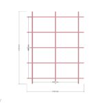 3 x 4 Çardak — Üst Görünüş (Plan), ölçülü teknik çizim