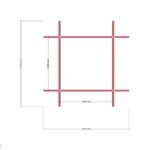 120x120 Kabin — Üst Görünüş (Plan), ölçülü teknik çizim